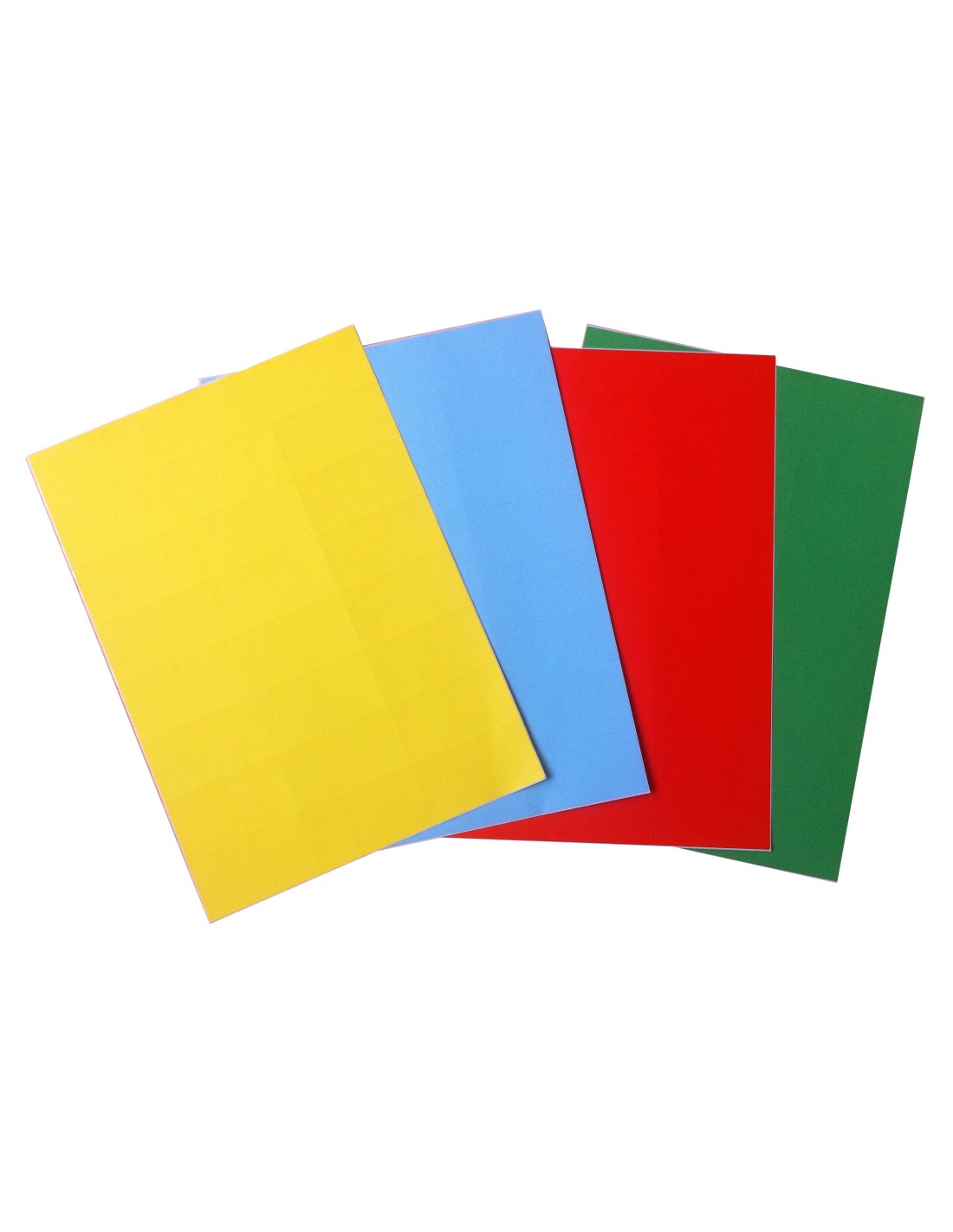Etiquettes adhésives A4 - Couleurs