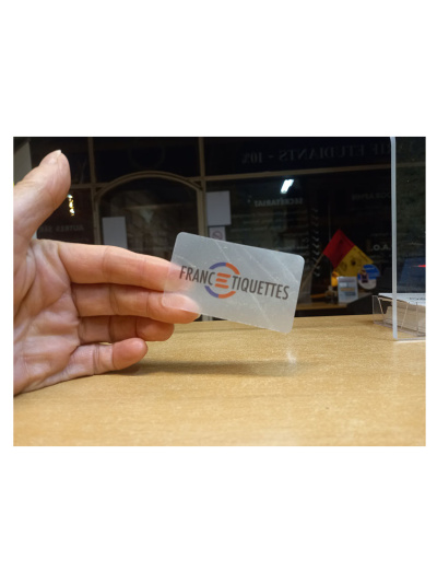 Etiquettes adhésives polyester transparent mat